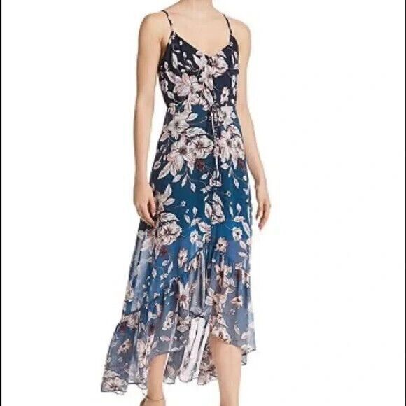Nanette Lepore Women's A-Line Dress 20W Atlas Blue Multi Print Floral Vibrance - Picture 1 of 13